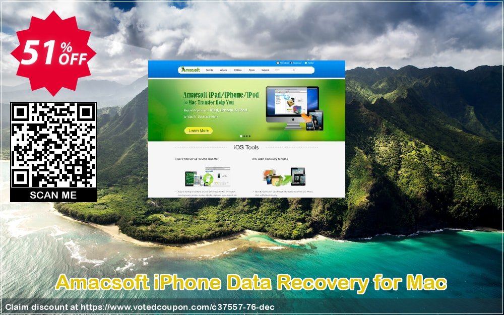 AMACsoft iPhone Data Recovery for MAC Coupon, discount 50% off. Promotion: 