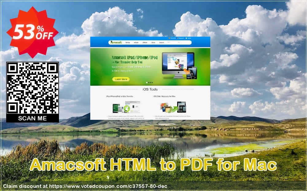 AMACsoft HTML to PDF for MAC Coupon, discount 50% off. Promotion: 
