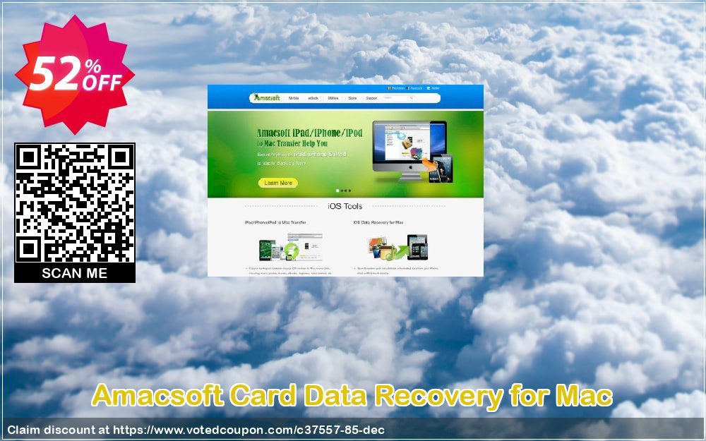 AMACsoft Card Data Recovery for MAC Coupon, discount 50% off. Promotion: 