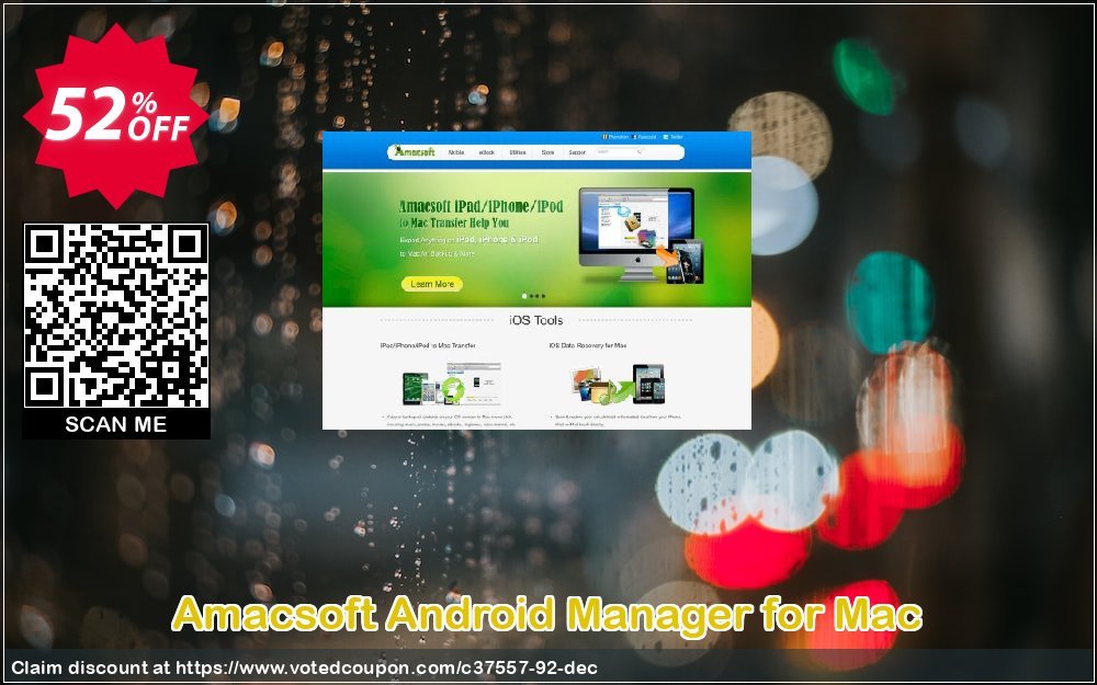AMACsoft Android Manager for MAC Coupon, discount 50% off. Promotion: 