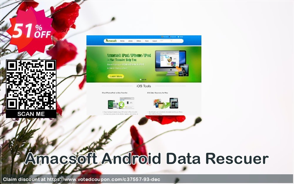 AMACsoft Android Data Rescuer Coupon, discount 50% off. Promotion: 