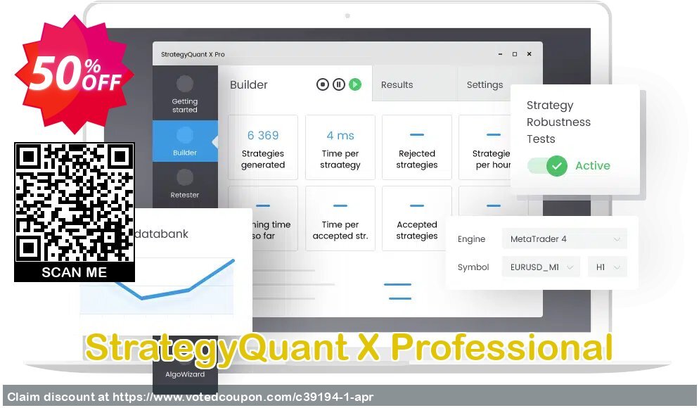 StrategyQuant X Professional Coupon Code Apr 2024, 50% OFF - VotedCoupon