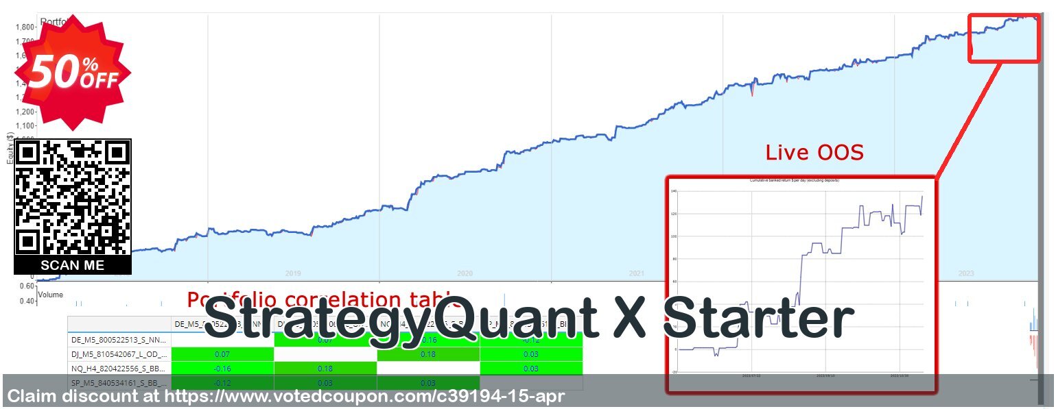 StrategyQuant X Starter Coupon Code Mar 2024, 40% OFF - VotedCoupon