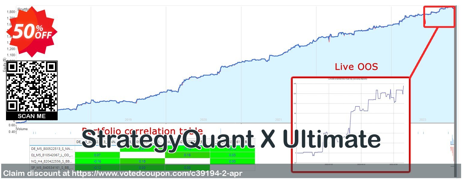 StrategyQuant X Ultimate Coupon, discount 56% OFF StrategyQuant Ultimate, verified. Promotion: Amazing promotions code of StrategyQuant Ultimate, tested & approved