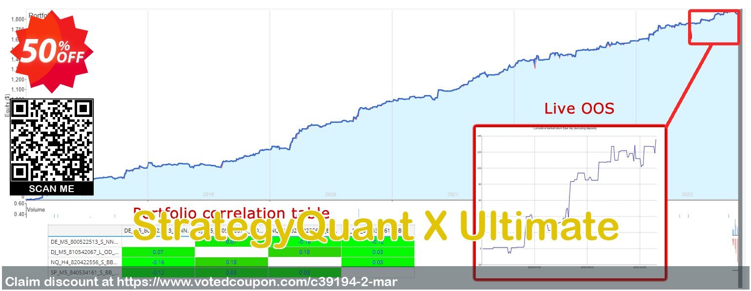 StrategyQuant X Ultimate Coupon, discount 56% OFF StrategyQuant Ultimate, verified. Promotion: Amazing promotions code of StrategyQuant Ultimate, tested & approved