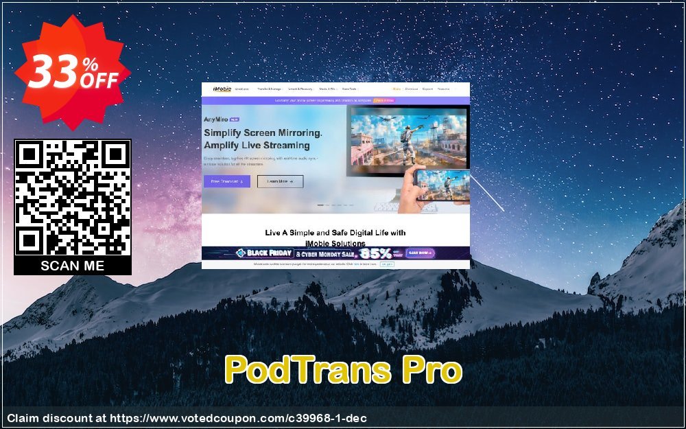 PodTrans Pro Coupon, discount PodTrans Pro for Windows formidable deals code 2023. Promotion: 30OFF Coupon Imobie