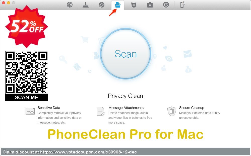 PhoneClean Pro for MAC Coupon, discount PhoneClean Pro for Mac Fearsome sales code 2024. Promotion: 30OFF Coupon Imobie