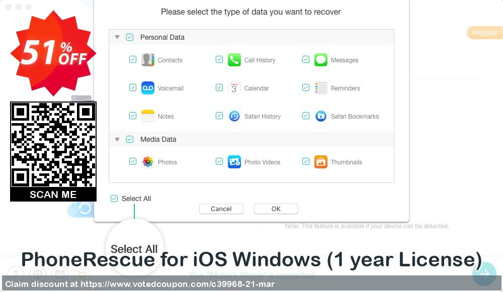 PhoneRescue for iOS WINDOWS, Yearly Plan Coupon, discount Best discount is IMOBEDUDISCOUNT codes. Promotion: 30OFF Coupon Imobie