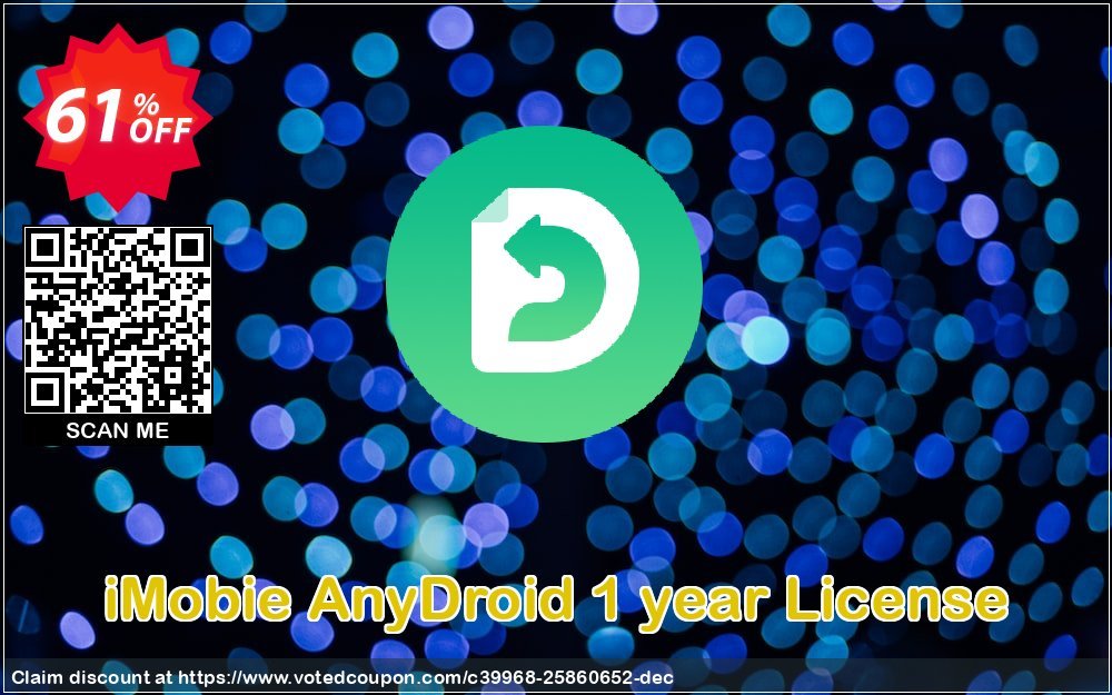 iMobie AnyDroid Yearly Plan Coupon, discount 60% OFF AnyDroid 1 year License, verified. Promotion: Super discount code of AnyDroid 1 year License, tested & approved
