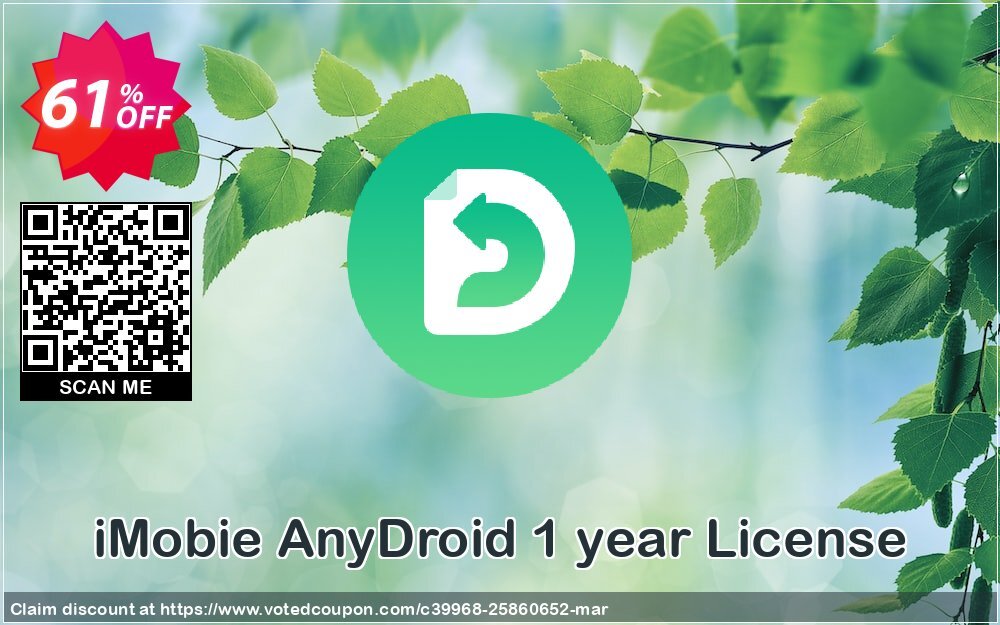 iMobie AnyDroid Yearly Plan Coupon Code Apr 2024, 61% OFF - VotedCoupon