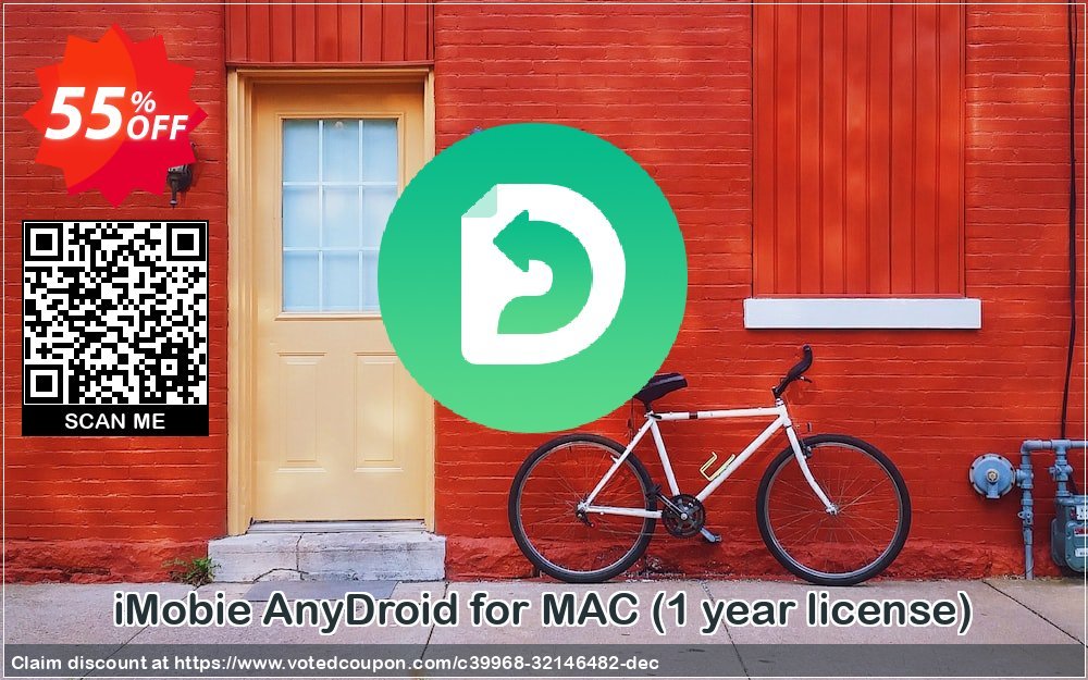 iMobie AnyDroid for MAC, Yearly Plan  Coupon, discount AnyDroid - 1-year license for Mac Formidable sales code 2024. Promotion: Formidable sales code of AnyDroid - 1-year license for Mac 2024