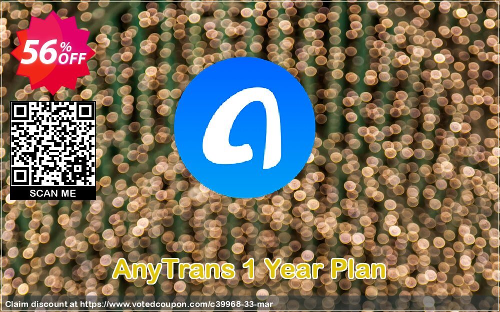 AnyTrans Yearly Plan Coupon, discount 50% OFF AnyTrans 1 Year Plan, verified. Promotion: Super discount code of AnyTrans 1 Year Plan, tested & approved