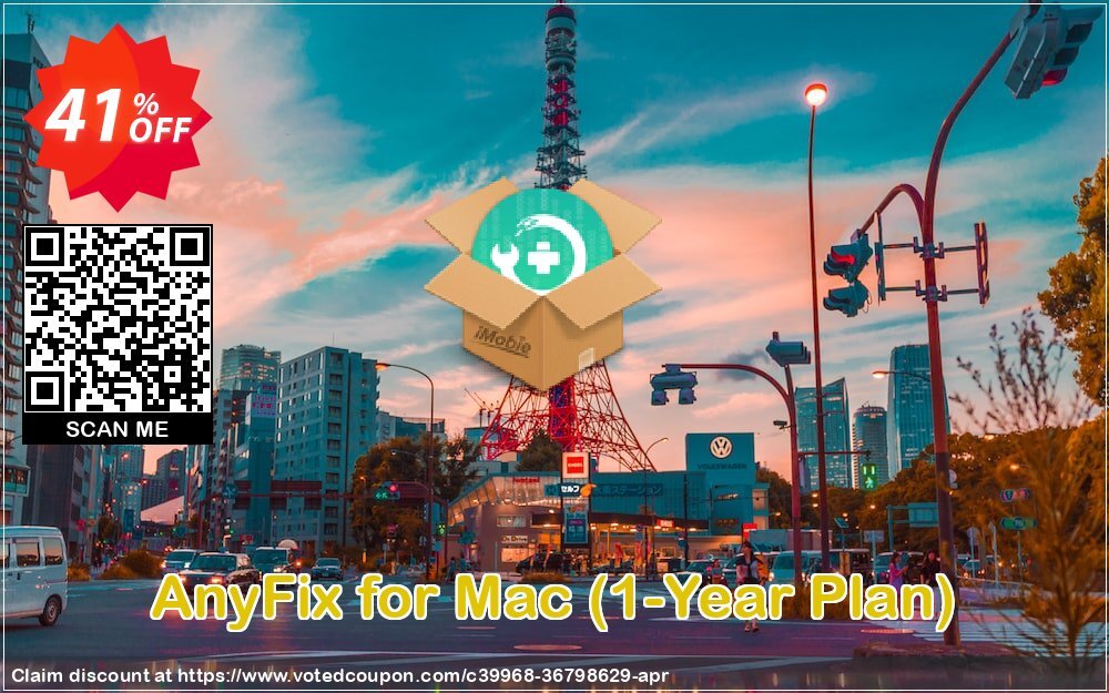 AnyFix for MAC, 1-Year Plan  Coupon, discount AnyFix for Mac - 1-Year Plan Big deals code 2024. Promotion: Big deals code of AnyFix for Mac - 1-Year Plan 2024