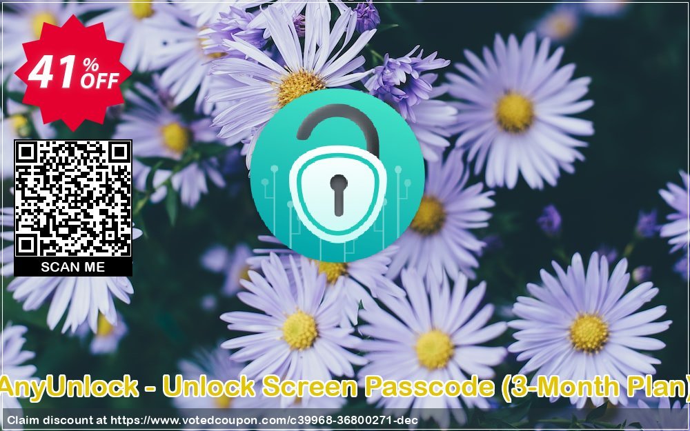 AnyUnlock - Unlock Screen Passcode, 3-Month Plan  Coupon, discount 40% OFF AnyUnlock - Unlock Screen Passcode (3-Month Plan), verified. Promotion: Super discount code of AnyUnlock - Unlock Screen Passcode (3-Month Plan), tested & approved