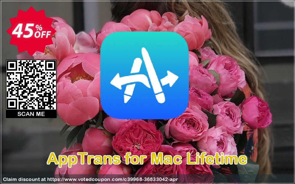 AppTrans for MAC Lifetime Coupon, discount Best discount is IMOBEDUDISCOUNT codes. Promotion: Super discount code of AppTrans for Windows Lifetime, tested & approved