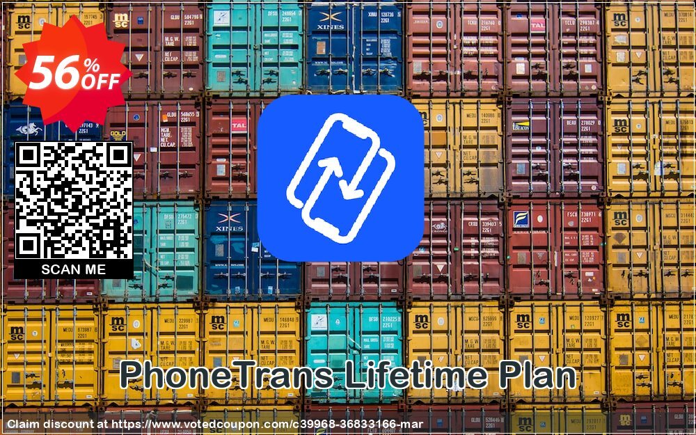 PhoneTrans Lifetime Plan Coupon, discount Best discount is IMOBEDUDISCOUNT codes. Promotion: Dreaded sales code of PhoneTrans for Windows - Lifetime Plan 2024