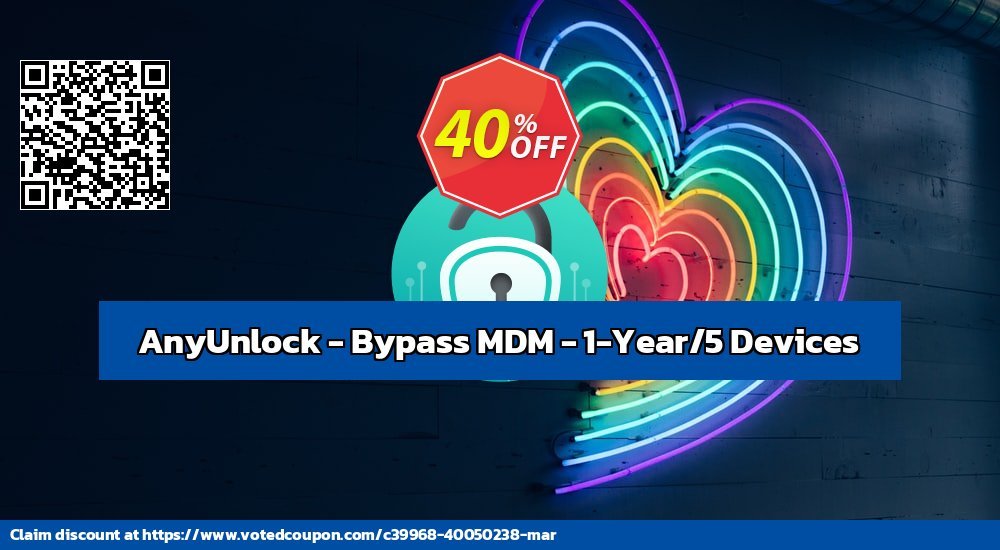 AnyUnlock - Bypass MDM - 1-Year/5 Devices Coupon Code Dec 2023, 42% OFF - VotedCoupon