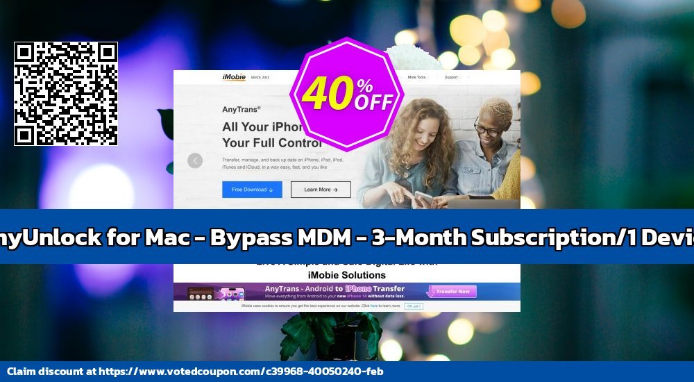 AnyUnlock for MAC - Bypass MDM - 3-Month Coupon Code Dec 2023, 41% OFF - VotedCoupon