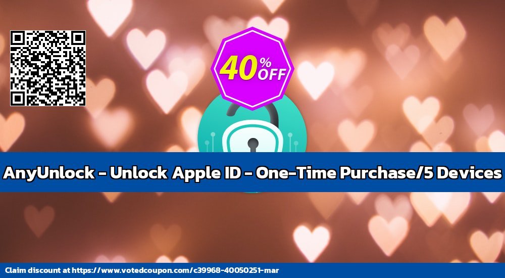 AnyUnlock - Unlock Apple ID - One-Time Purchase/5 Devices Coupon Code Dec 2023, 41% OFF - VotedCoupon