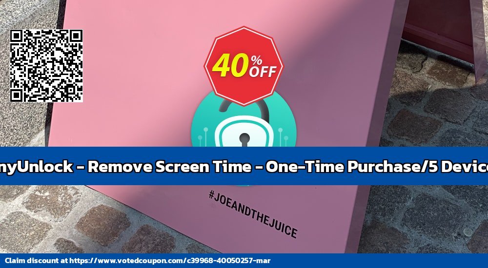 AnyUnlock - Remove Screen Time - One-Time Purchase/5 Devices Coupon Code Jun 2023, 41% OFF - VotedCoupon