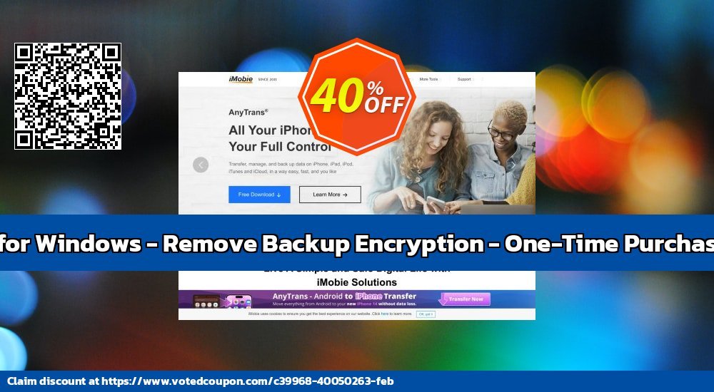 AnyUnlock - Remove Backup Encryption - One-Time Purchase/5 Devices Coupon Code Dec 2023, 41% OFF - VotedCoupon
