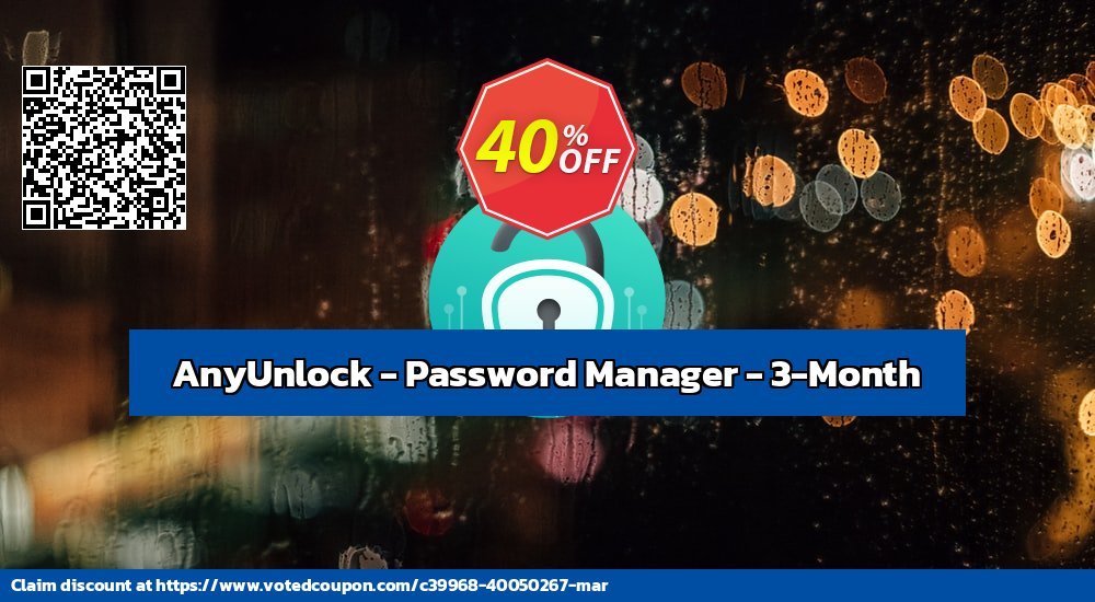 AnyUnlock - Password Manager - 3-Month Coupon Code Jun 2024, 44% OFF - VotedCoupon