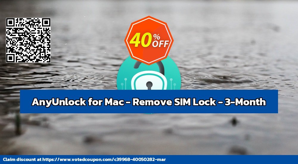 AnyUnlock for MAC - Remove SIM Lock - 3-Month voted-on promotion codes