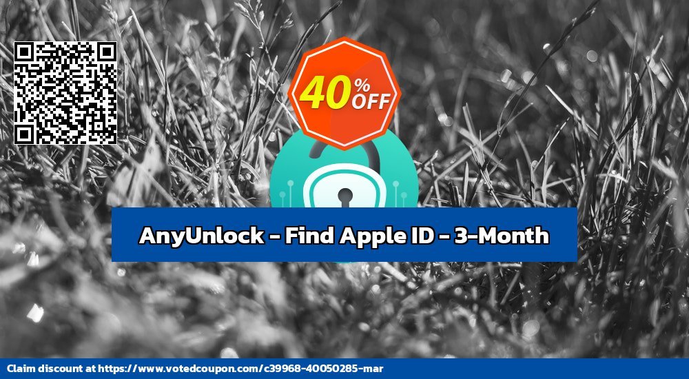 AnyUnlock - Find Apple ID - 3-Month Coupon, discount AnyUnlock for Windows - Find Apple ID - 3-Month Subscription/1 Device Big offer code 2024. Promotion: Big offer code of AnyUnlock for Windows - Find Apple ID - 3-Month Subscription/1 Device 2024