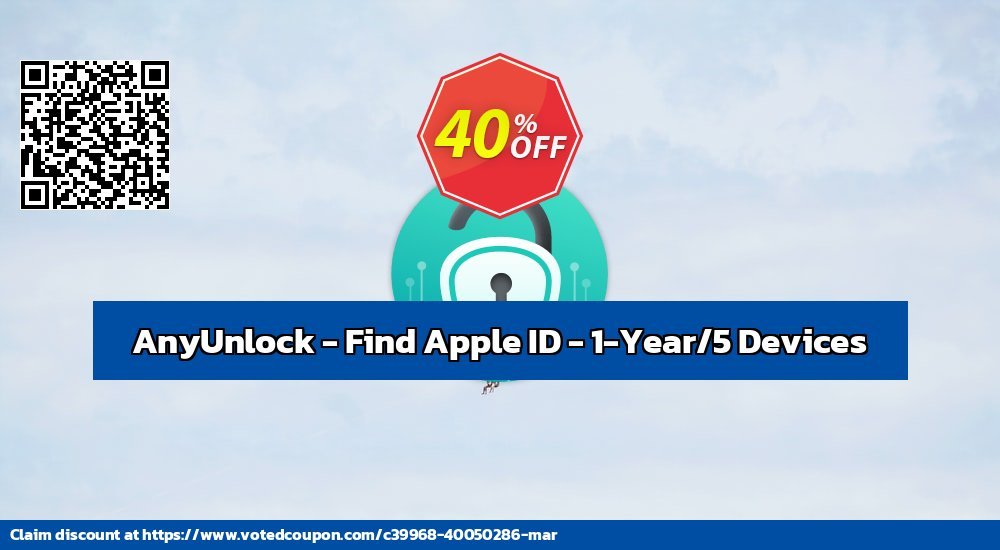 AnyUnlock - Find Apple ID - 1-Year/5 Devices Coupon Code Apr 2024, 44% OFF - VotedCoupon