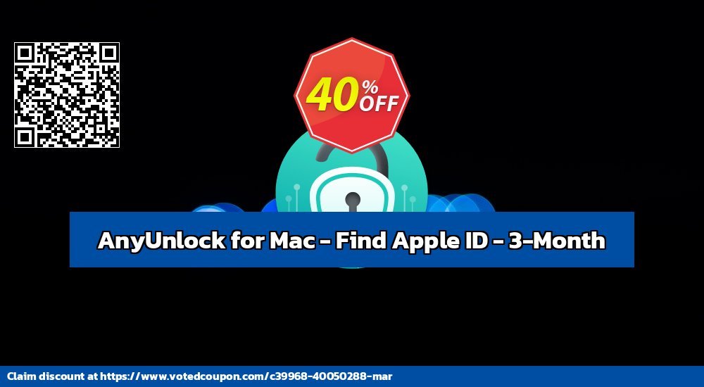 AnyUnlock for MAC - Find Apple ID - 3-Month Coupon Code Dec 2023, 42% OFF - VotedCoupon