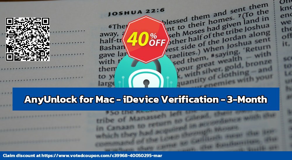 AnyUnlock for MAC - iDevice Verification - 3-Month Coupon, discount AnyUnlock for Mac - iDevice Verification - 3-Month Subscription/1 Device Stirring discounts code 2024. Promotion: Stirring discounts code of AnyUnlock for Mac - iDevice Verification - 3-Month Subscription/1 Device 2024