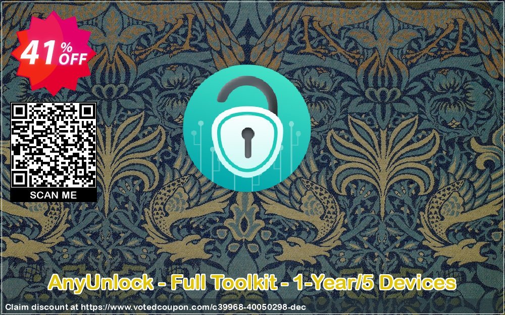 AnyUnlock - Full Toolkit - 1-Year/5 Devices Coupon Code Dec 2023, 41% OFF - VotedCoupon