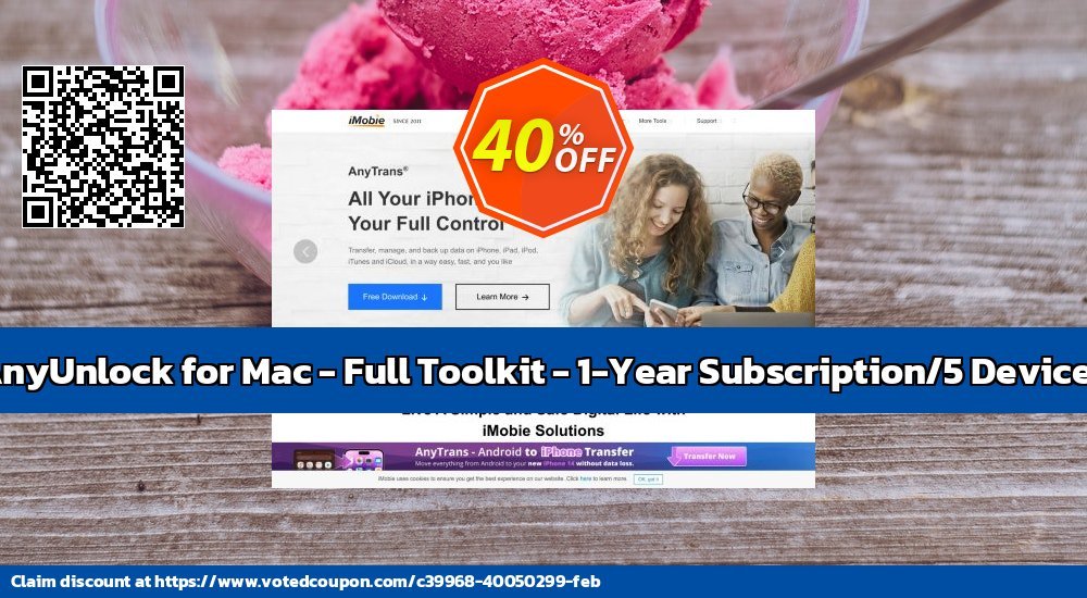 AnyUnlock for MAC - Full Toolkit - 1-Year/5 Devices voted-on promotion codes