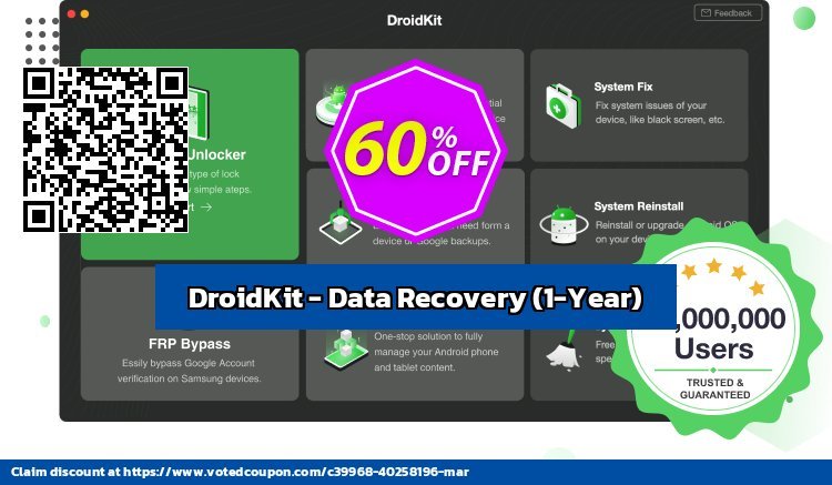 DroidKit - Data Recovery, 1-Year  Coupon Code Apr 2024, 61% OFF - VotedCoupon