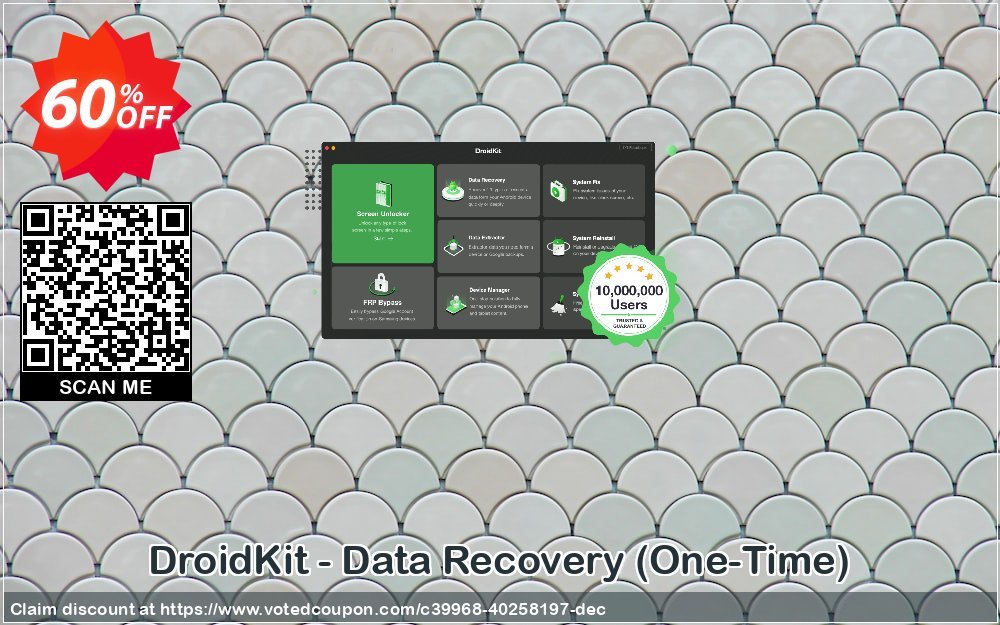 DroidKit - Data Recovery, One-Time  Coupon, discount 60% OFF DroidKit for Windows - Data Recovery (One-Time), verified. Promotion: Super discount code of DroidKit for Windows - Data Recovery (One-Time), tested & approved