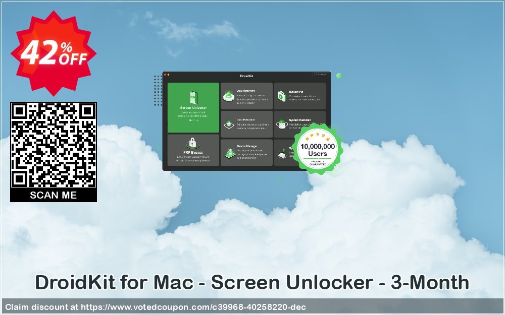 DroidKit for MAC - Screen Unlocker - 3-Month Coupon Code Dec 2023, 42% OFF - VotedCoupon