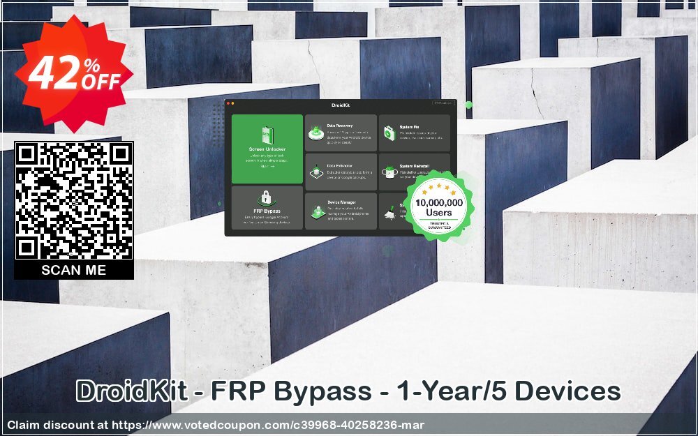 DroidKit - FRP Bypass - 1-Year/5 Devices Coupon Code May 2024, 42% OFF - VotedCoupon