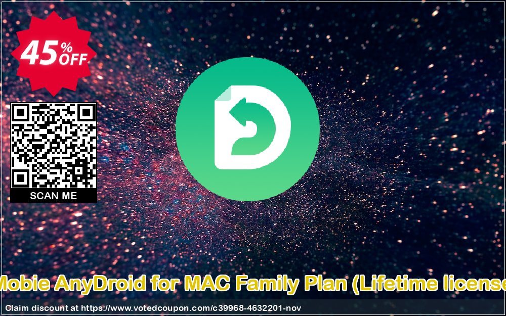 iMobie AnyDroid for MAC Family Plan, Lifetime Plan  Coupon, discount 45% OFF AnyDroid for MAC Family Plan (Lifetime license), verified. Promotion: Super discount code of AnyDroid for MAC Family Plan (Lifetime license), tested & approved