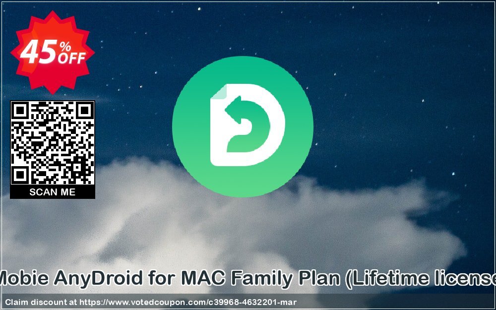 iMobie AnyDroid for MAC Family Plan, Lifetime Plan  Coupon, discount 45% OFF AnyDroid for MAC Family Plan (Lifetime license), verified. Promotion: Super discount code of AnyDroid for MAC Family Plan (Lifetime license), tested & approved