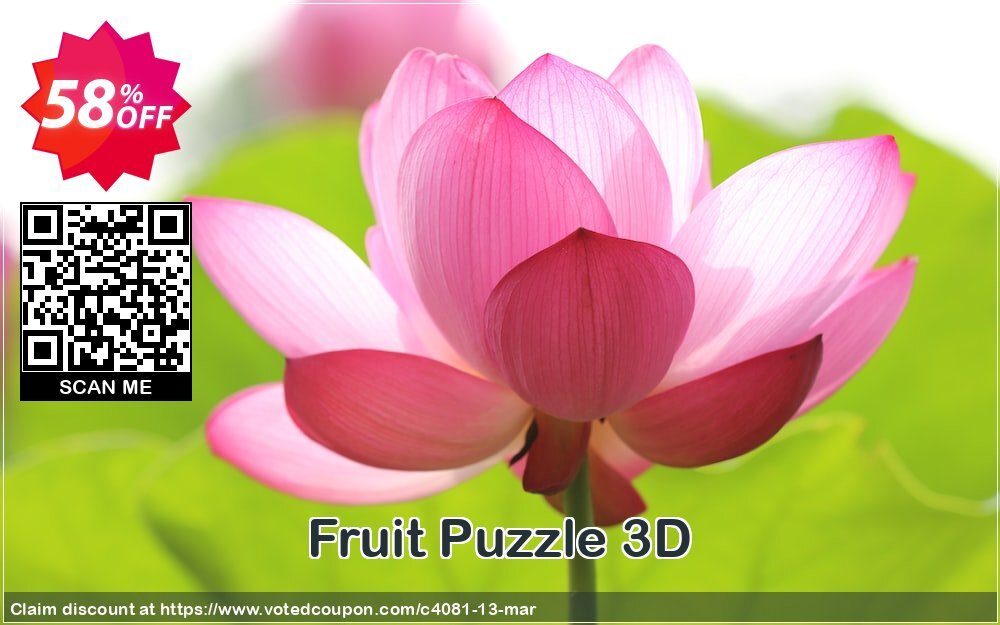 Fruit Puzzle 3D Coupon, discount 50% bundle discount. Promotion: 