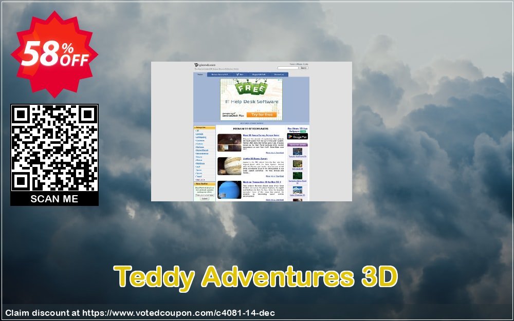 Teddy Adventures 3D Coupon, discount 50% bundle discount. Promotion: 