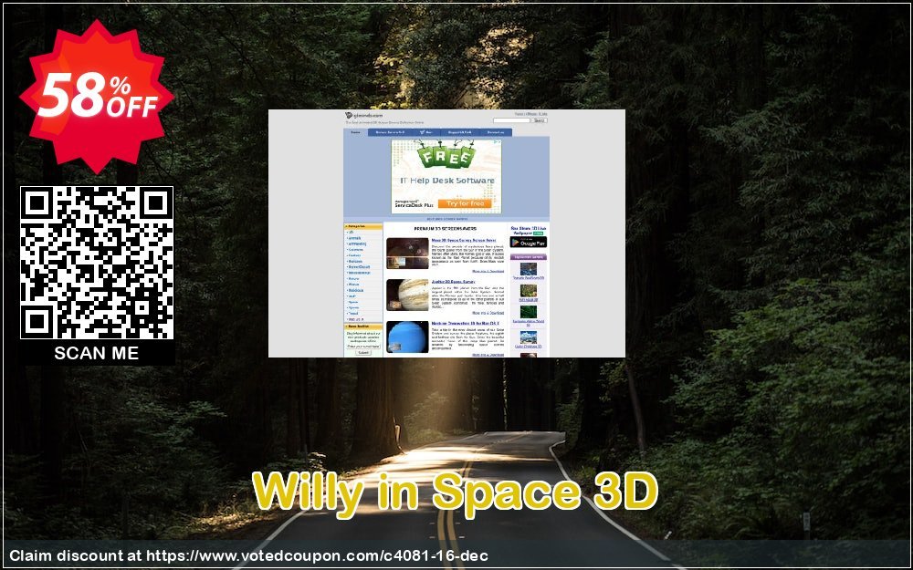 Willy in Space 3D Coupon, discount 50% bundle discount. Promotion: 