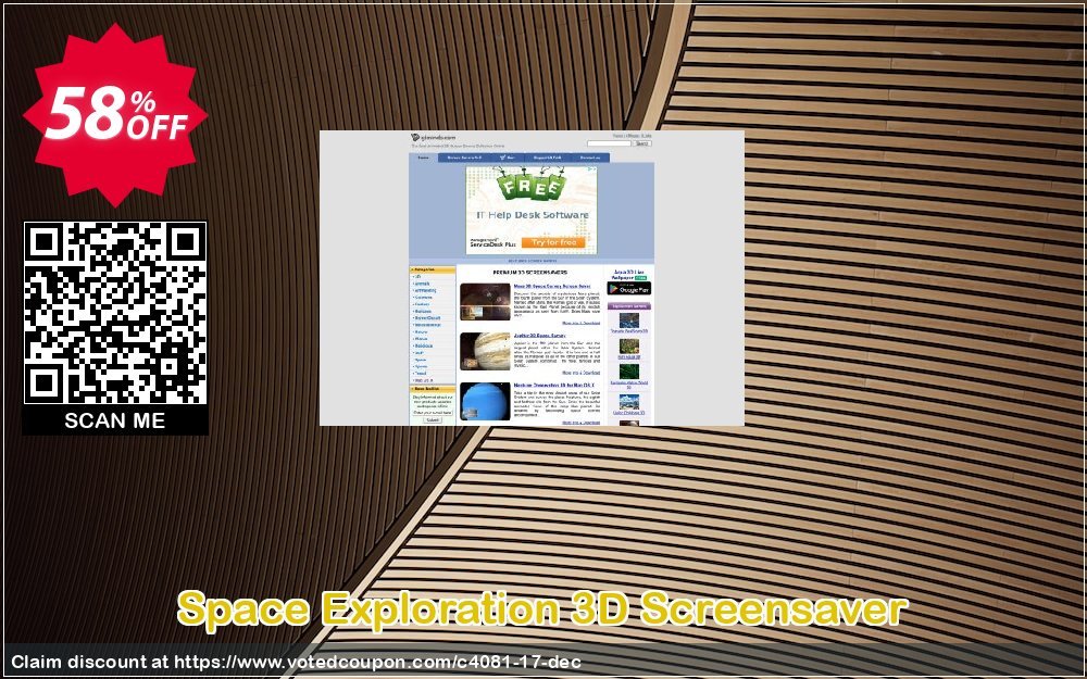 Space Exploration 3D Screensaver Coupon, discount 50% bundle discount. Promotion: 
