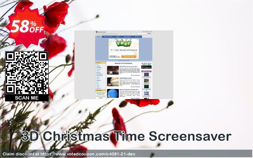 3D Christmas Time Screensaver Coupon, discount 50% bundle discount. Promotion: 