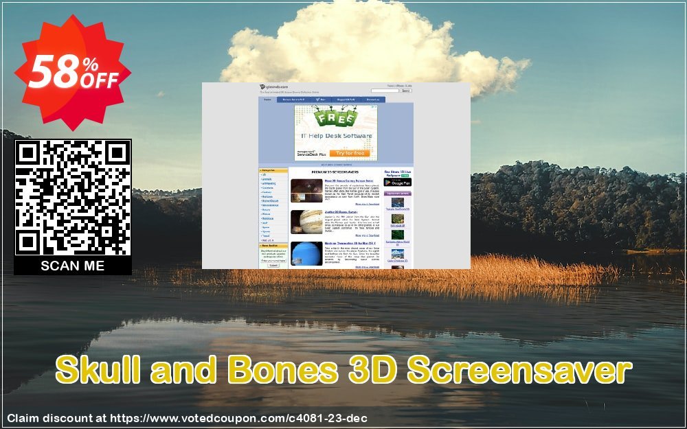 Skull and Bones 3D Screensaver Coupon, discount 50% bundle discount. Promotion: 