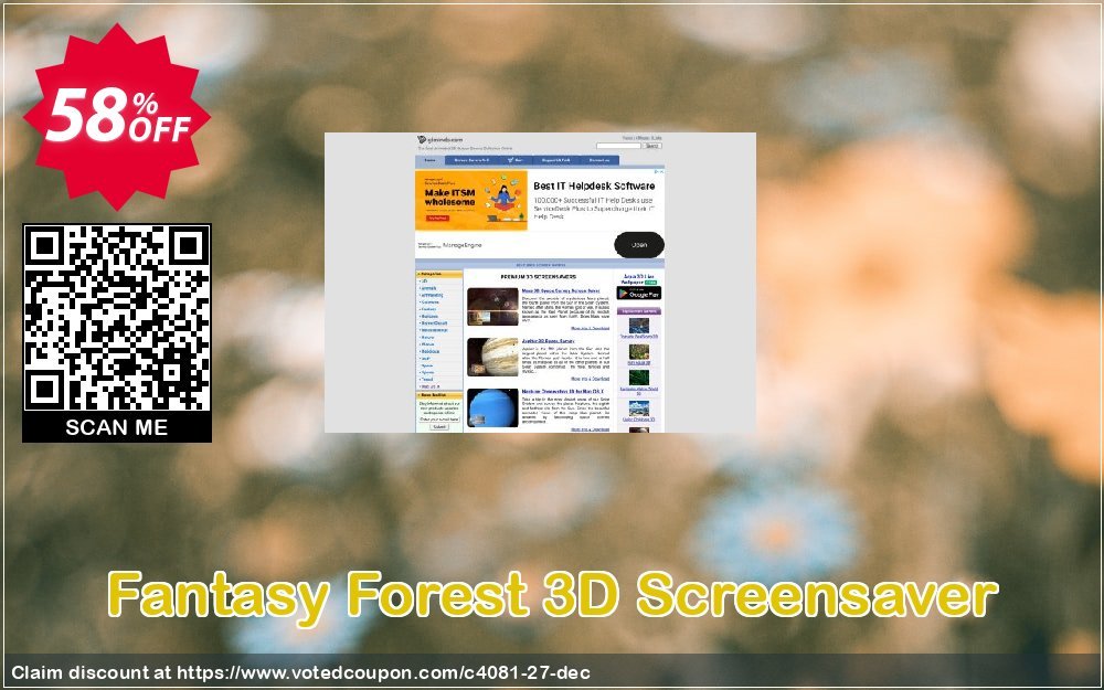 Fantasy Forest 3D Screensaver Coupon, discount 50% bundle discount. Promotion: 