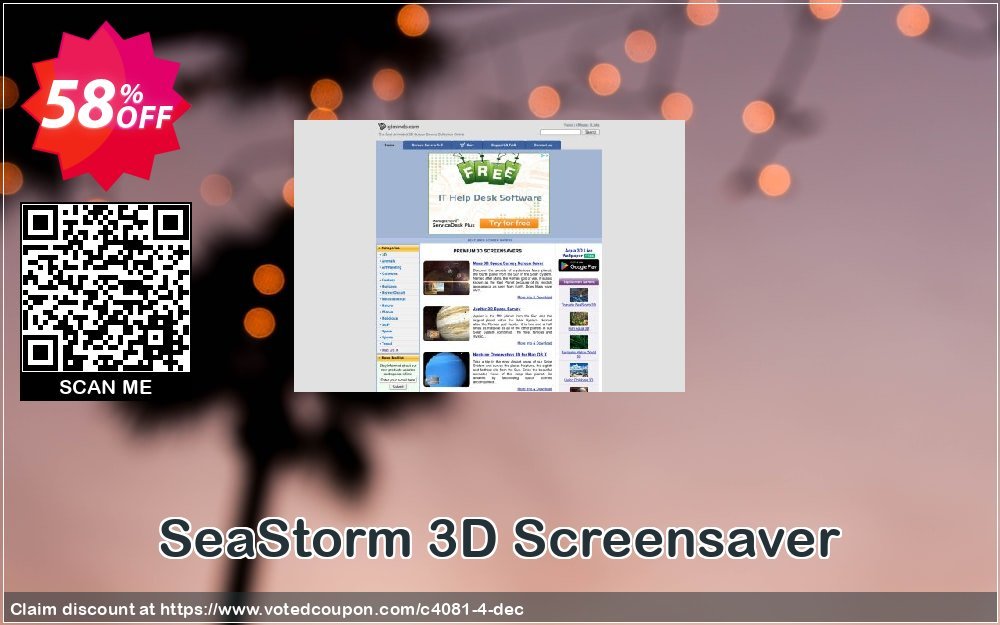SeaStorm 3D Screensaver Coupon, discount 50% bundle discount. Promotion: 