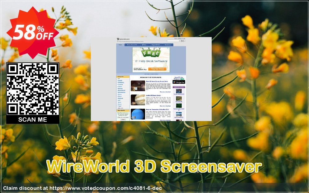 WireWorld 3D Screensaver Coupon, discount 50% bundle discount. Promotion: 