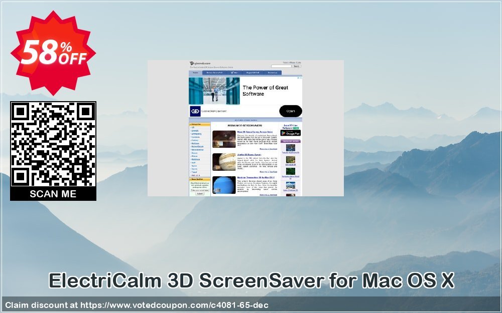 ElectriCalm 3D ScreenSaver for MAC OS X Coupon Code Jun 2024, 58% OFF - VotedCoupon