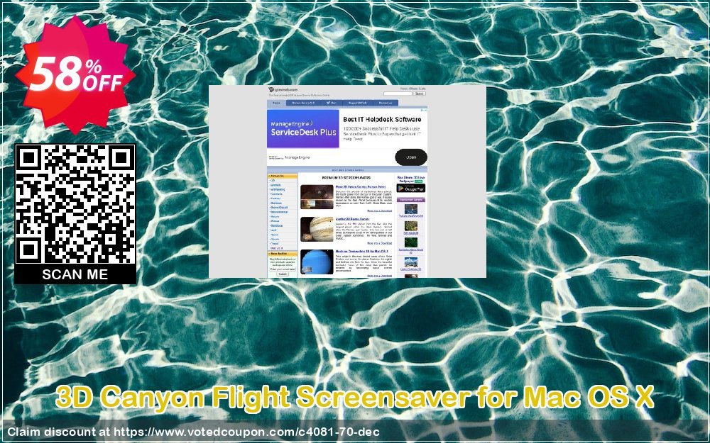 3D Canyon Flight Screensaver for MAC OS X Coupon, discount 50% bundle discount. Promotion: 
